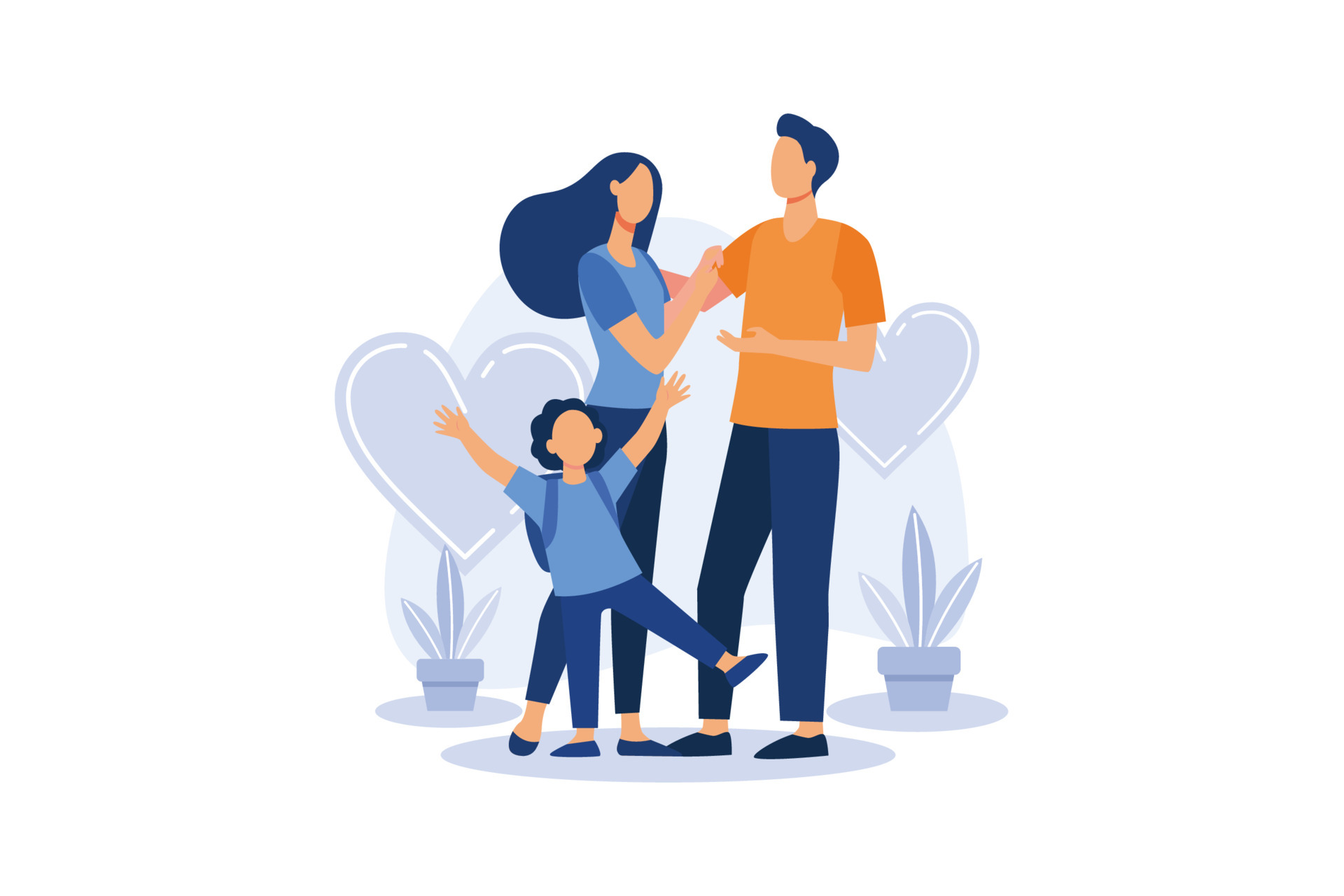 parental-responsibility-flat-modern-design-illustration-a-happy-family-mother-father-daughter-son-holding-hands-and-hugging-complete-prosperous-family-vector